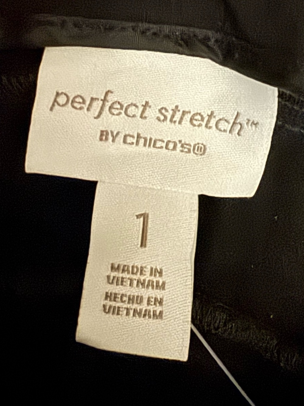 NWT Chico's Perfect Stretch Seamed Wide Leg Pant Basic Black Relaxed SZ 1 US 8 - Picture 6 of 6